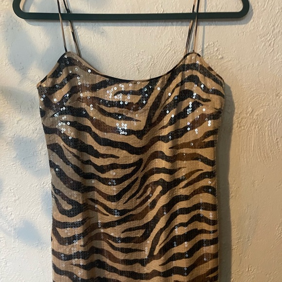 J.Crew Collection Sequin Zebra Print Dress - Picture 4 of 7